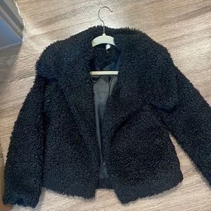 Black Fluffy Coat